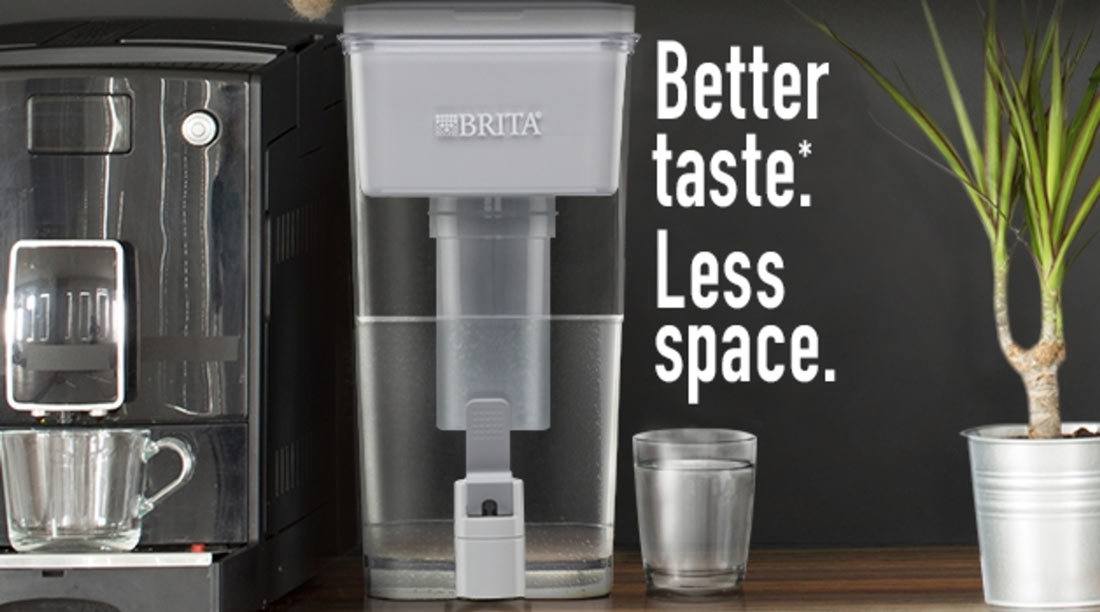 Brita UltraSlim Dispenser with 1 Stream Filter-BPA Free Extra Large 25 Cup Slate 